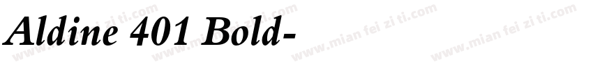 Aldine 401 Bold字体转换